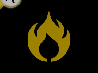Simple Flame Symbol - 2D Art