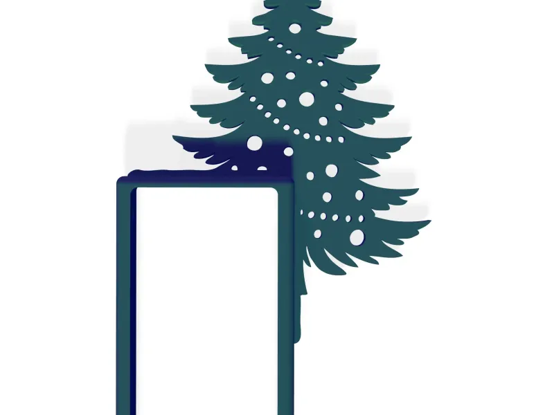 Arbre de Noël d'Angle - Décoration pour Sonnette Ring -