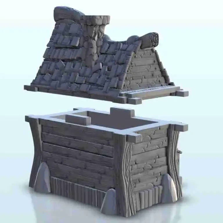 Wooden traditionnal house 1 - miniatures warhammer terrain s
