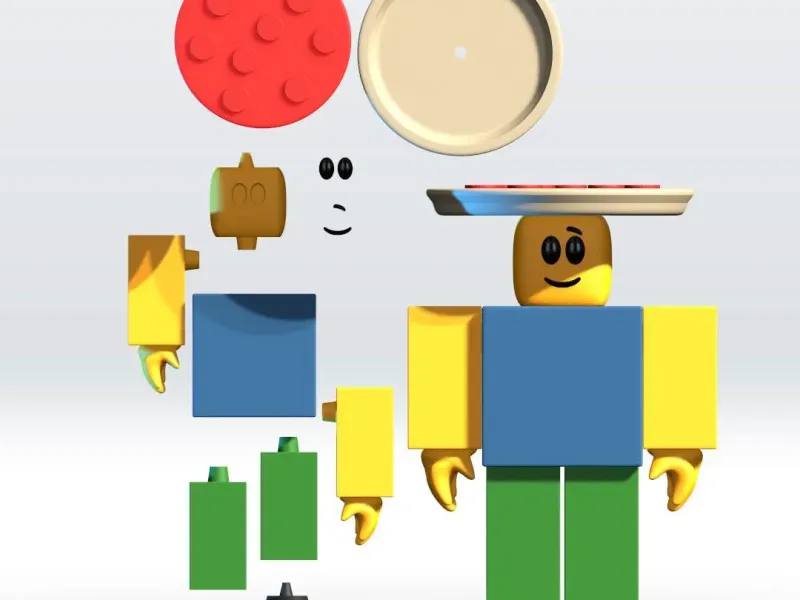 NOOBINI PIZZANINI- STEEL AND BRAINROT Roblox 3D Model STL