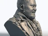 Laurence Fishburne Low Poly Bust - Morpheus Actor Sculpture-8