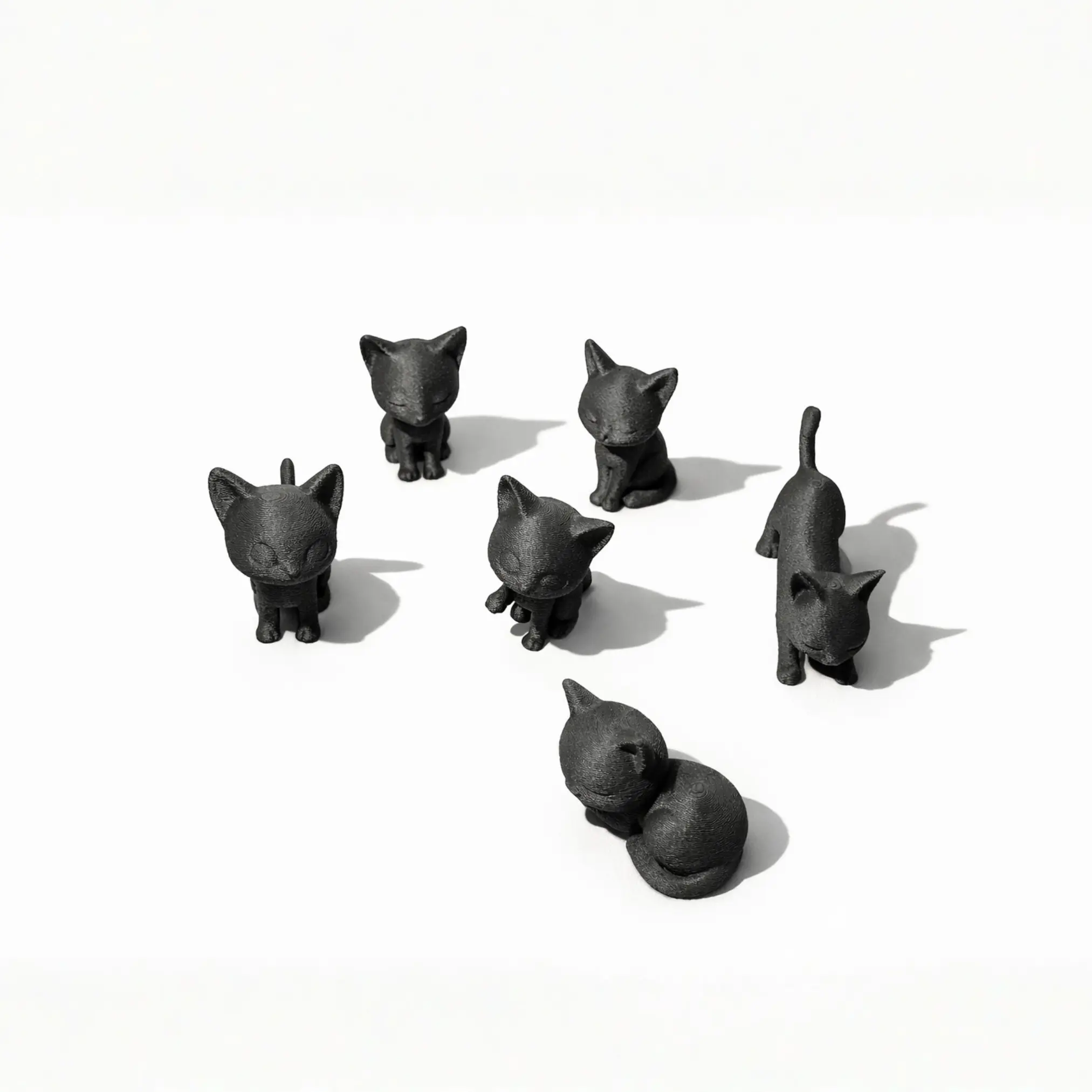 LAZY CATS / MODERN CAT SCULPTURES / BLACK SCULPTURES