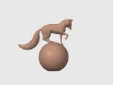 Balancing Fox Sculpture-1