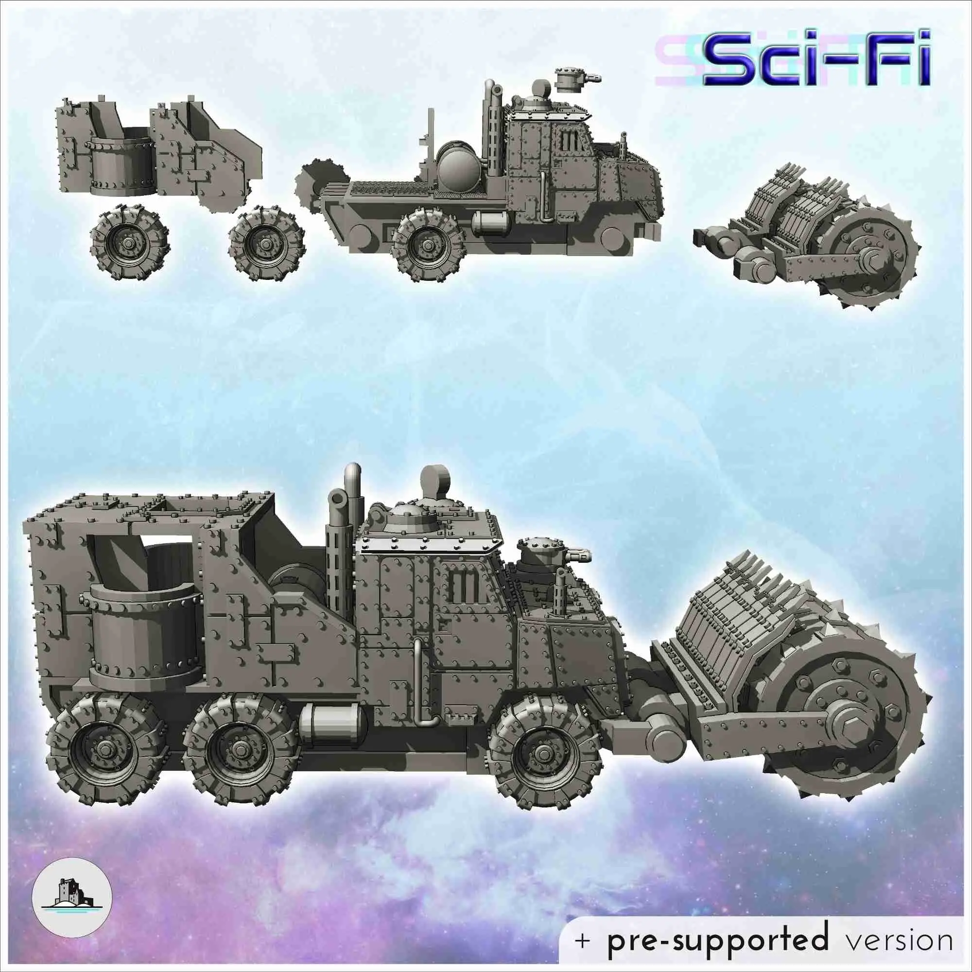 Veicolo corazzato Ork con rullo compressore chiodato (5) - miniature