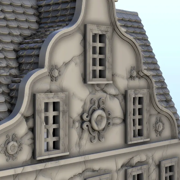 Barockes Haus 7 - Gelände WW2 Kulisse moderne Miniaturen