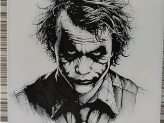 Hueforge portrait of the joker