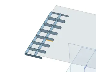 6.9375x1.875 inch grid