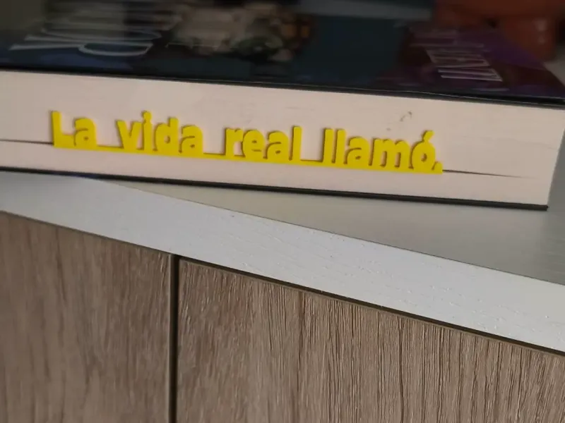 Marcapáginas: "La vida real llamó" ☎️📚🌪️