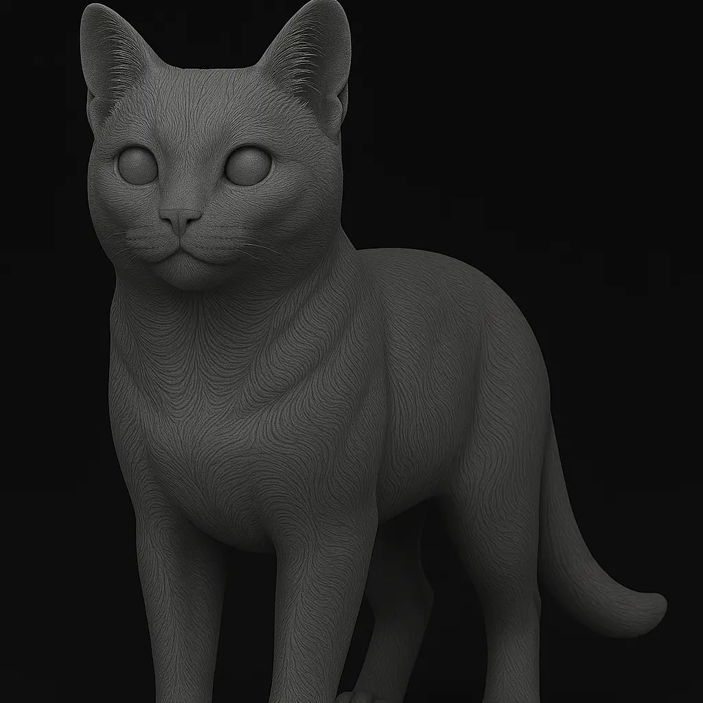 Cat 3D model gato