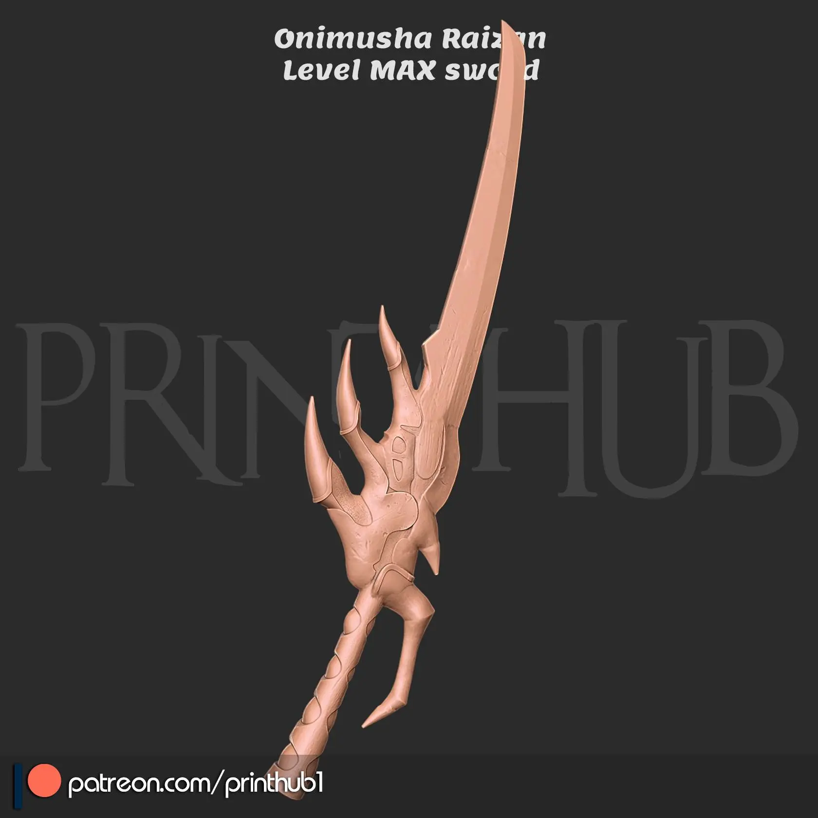 Raizan Sword Level Max – Onimusha Fan Art | Cosplay STL File