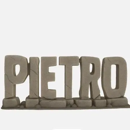Nome Pietro estilizado