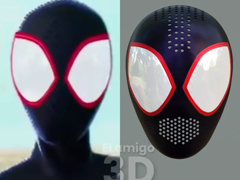 Spiderman Miles Morales Faceshell (STL Files)