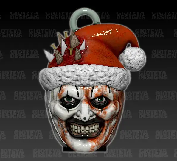Xmas Horror Ornaments Terrifier Art The Clown