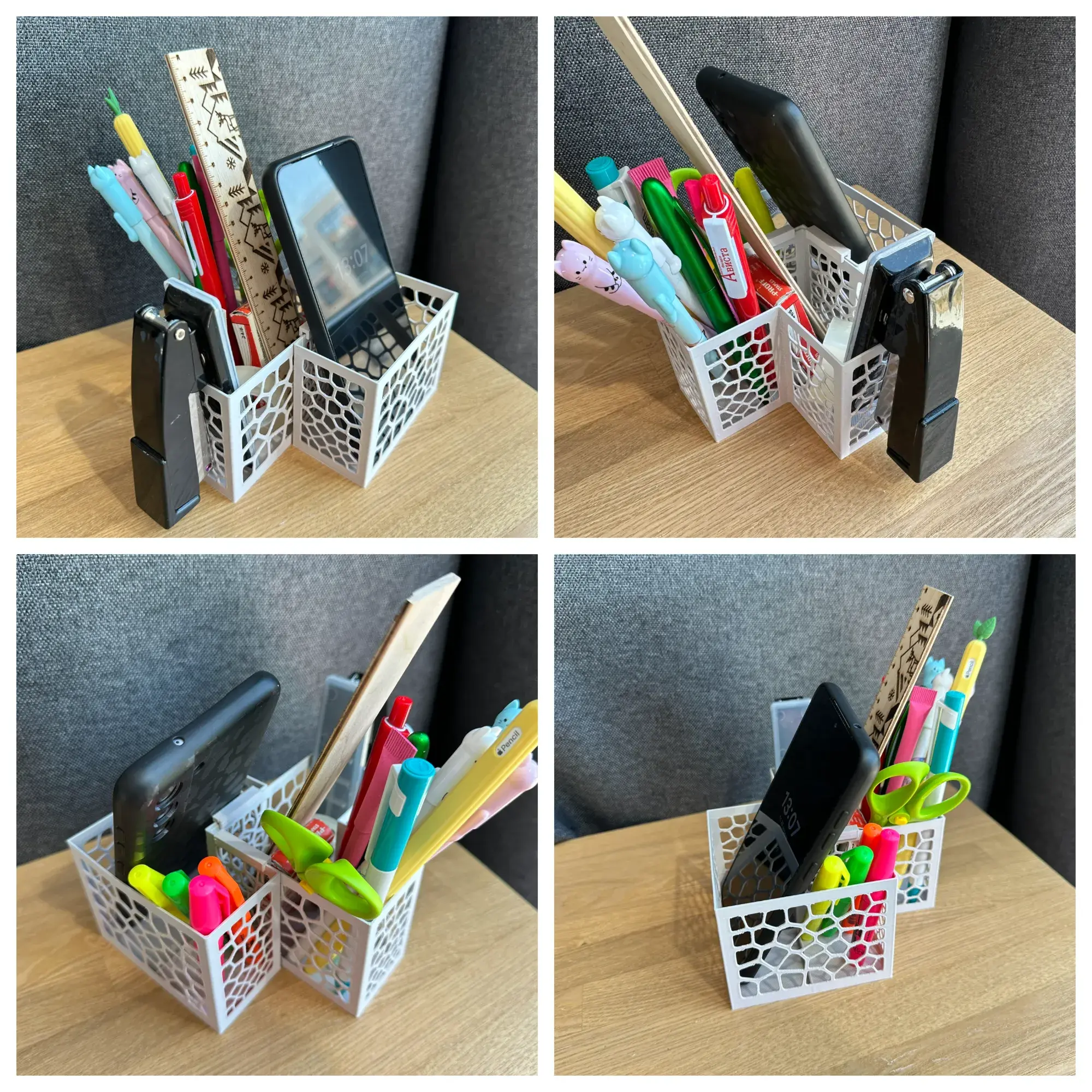 Modular organizer made of square heart boxes