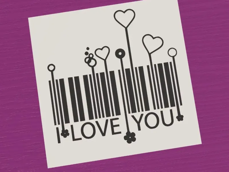 I Love You Bar-code