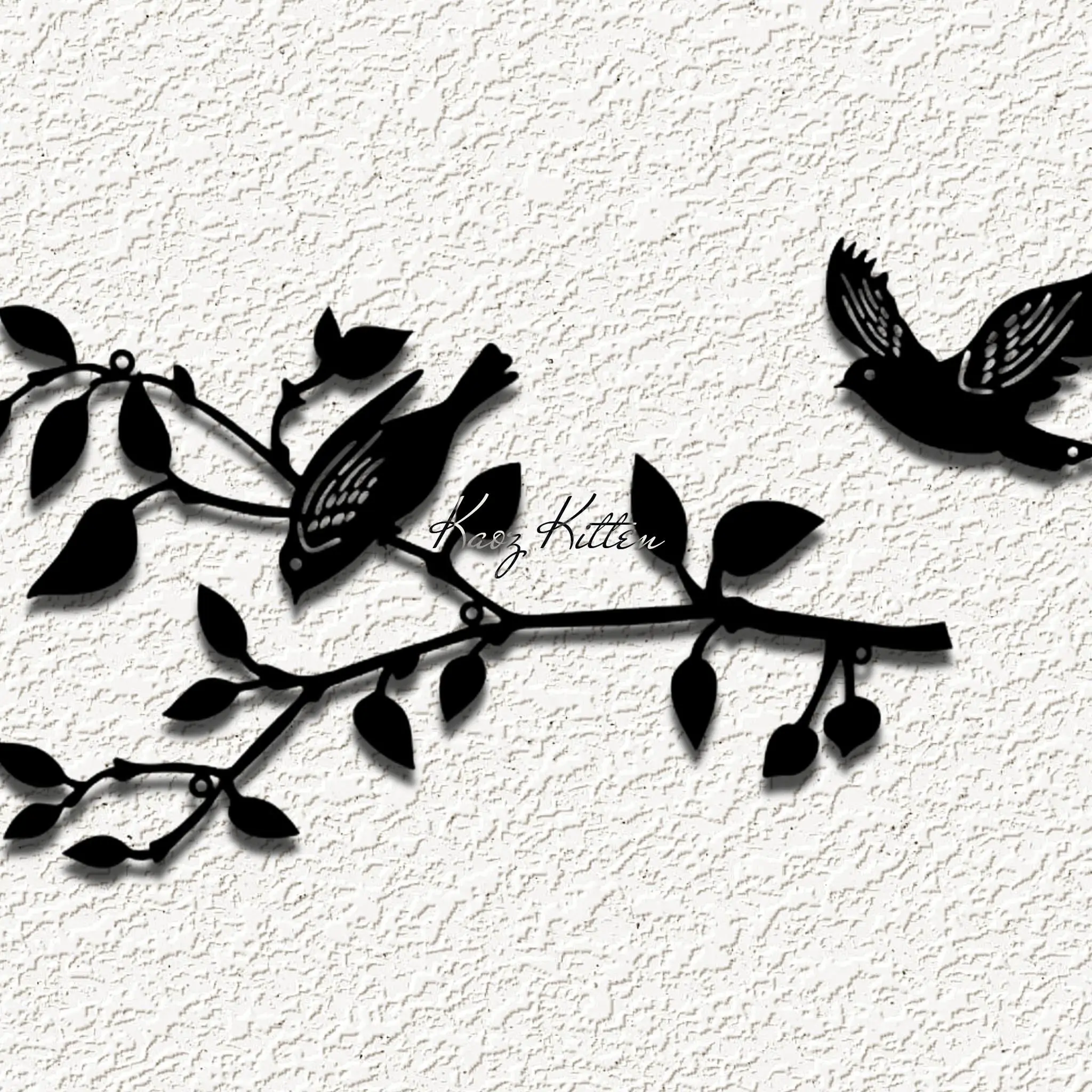 bird branch 1 set WALL ART HOME DECOR