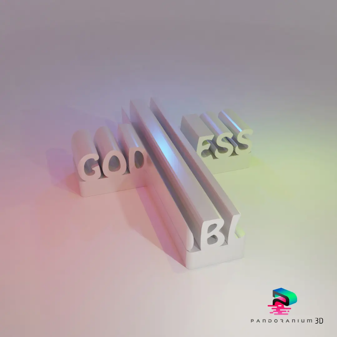 3D WORD SHAPE - GOD BLESS