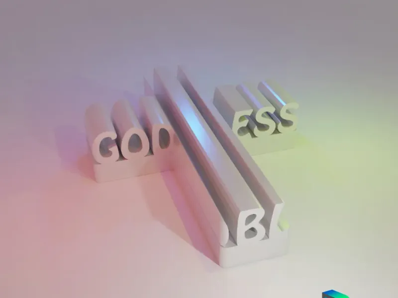 3D WORD SHAPE - GOD BLESS