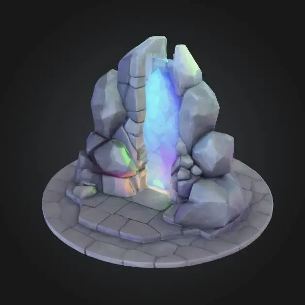 Stone dungeon monumental Wall D&D tabletop miniature