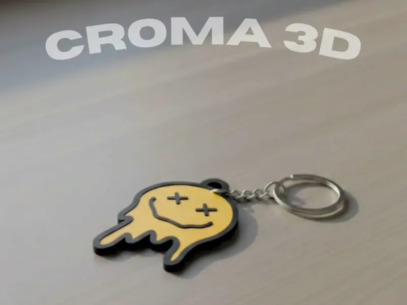 Smiley emoji keychain