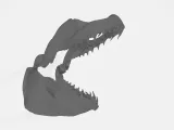 Cráneo de tiburón mako – Modelo 3D dividido realista-3
