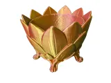 Triple-Color Lotus Planter Set - 2-in-1 Design with Drainage-2
