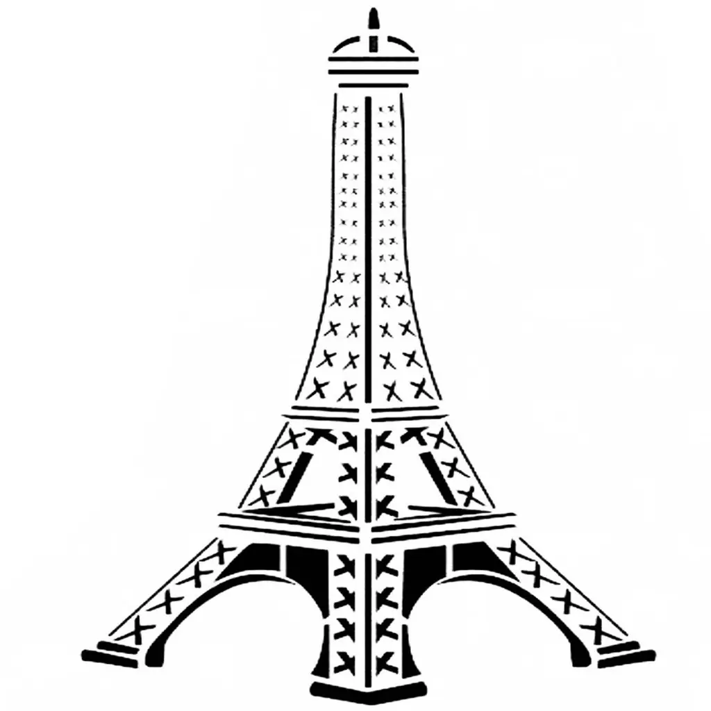 Eiffel Tower stencil | 3D models download | Creality Cloud