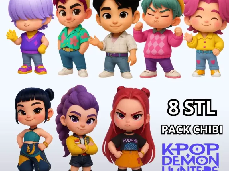Pack chibi- kpop demon hunters
