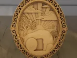 Easter Empty Tomb Layered Oval STL-6