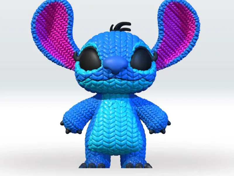 Stitch Knitted 3D Model STL file Fanart