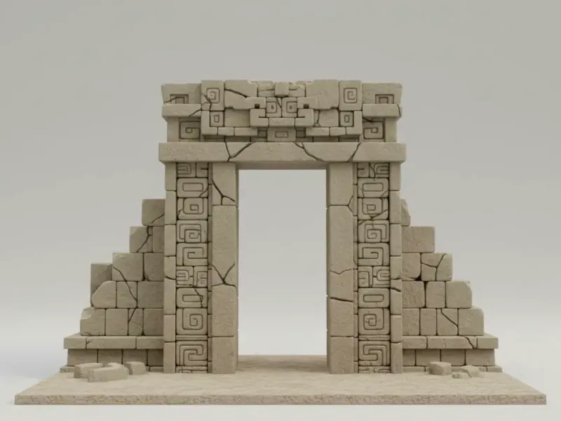 Forgotten Stone Portal – Ancient Temple Ruins Dior