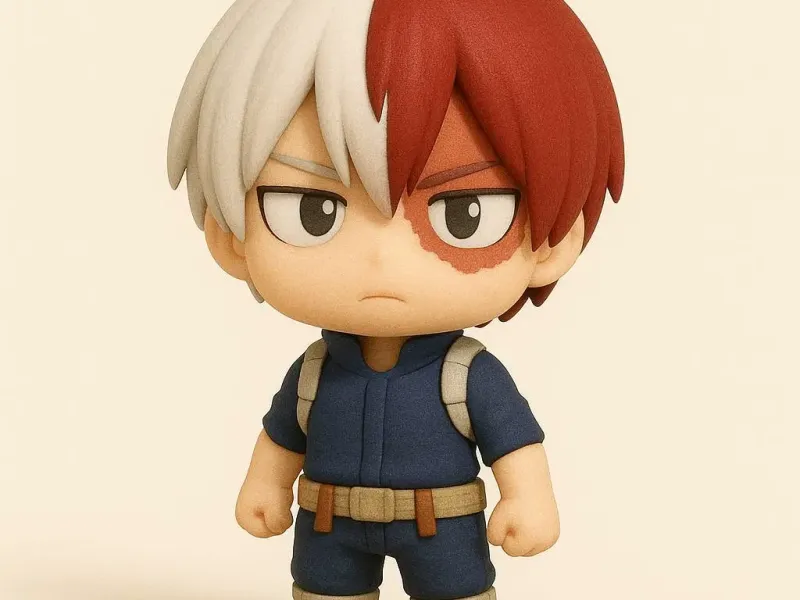 Shoto Todoroki – Super Herói Chibi (My Hero Academia STL)