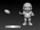 SUPER MARIO - FOOTBALL - NFL - NCCA 3D print model-2
