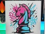 Chess Art Graffiti Knight – Hueforge – 4 Colors-3