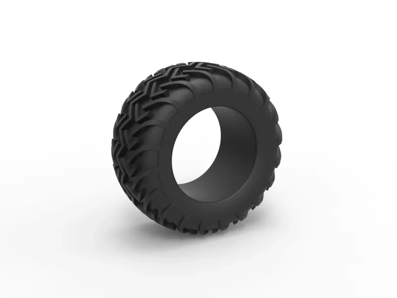Dune buggy rear tire 17 Scale 1:25