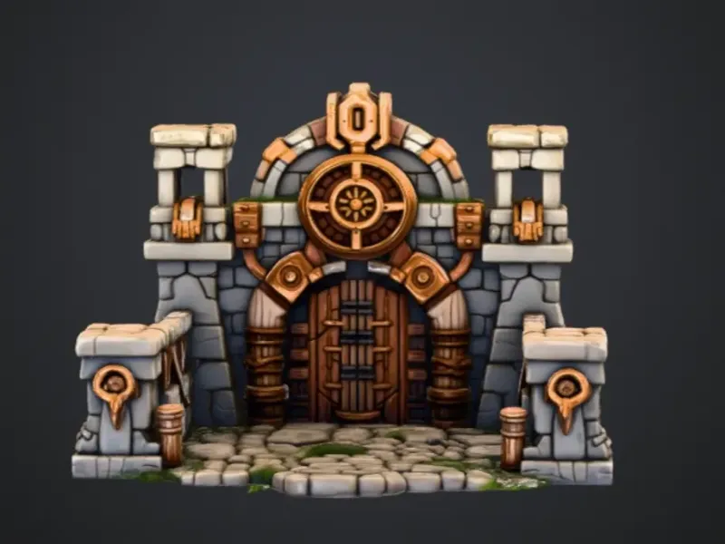 Ancient Gest Gate - Rpg figure place 