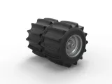 Rear wheel of Vintage Funny Car for Sand drag racing 1:25-7