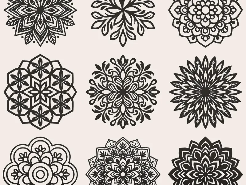 Floral Mandala Vol.3 – 9 Decorative Mandala Flower Patterns