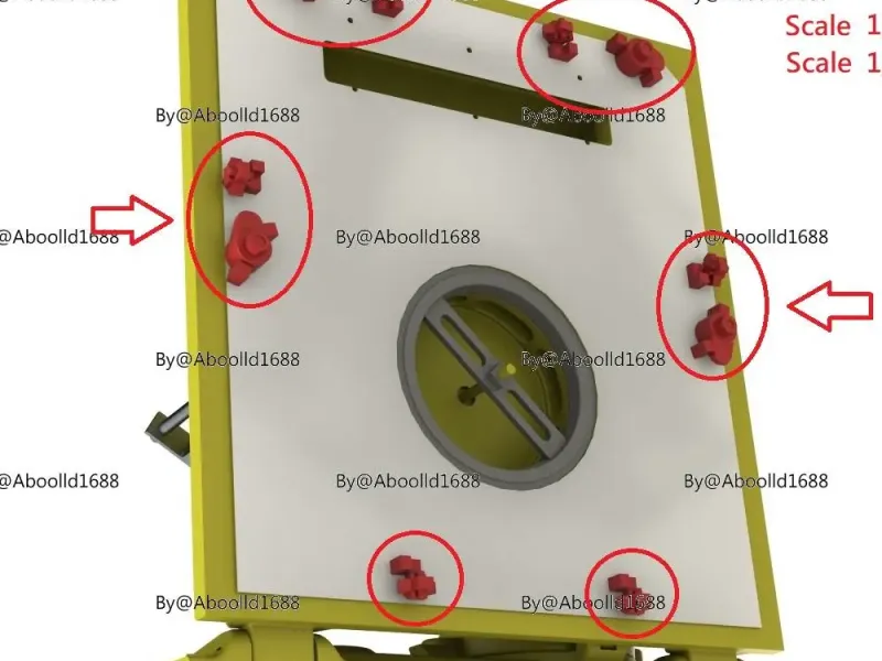 Tiger tank Engine Door Lock Unit.(STL-16-35)