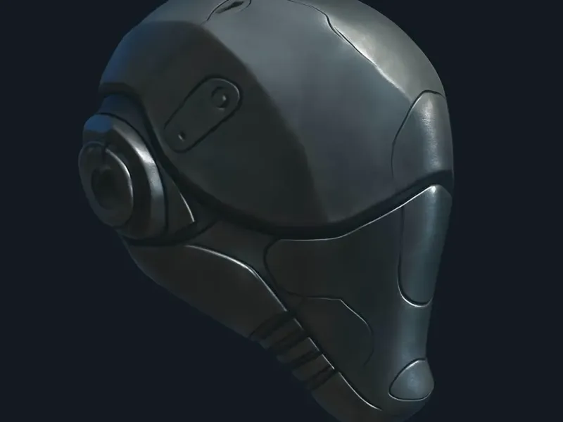 Sci-Fi Helmet 2 – Futuristic Armor Helmet STL 3D Model