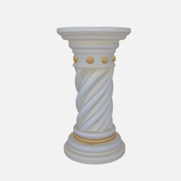 PEDESTAL GOLDEN AND MARBLE