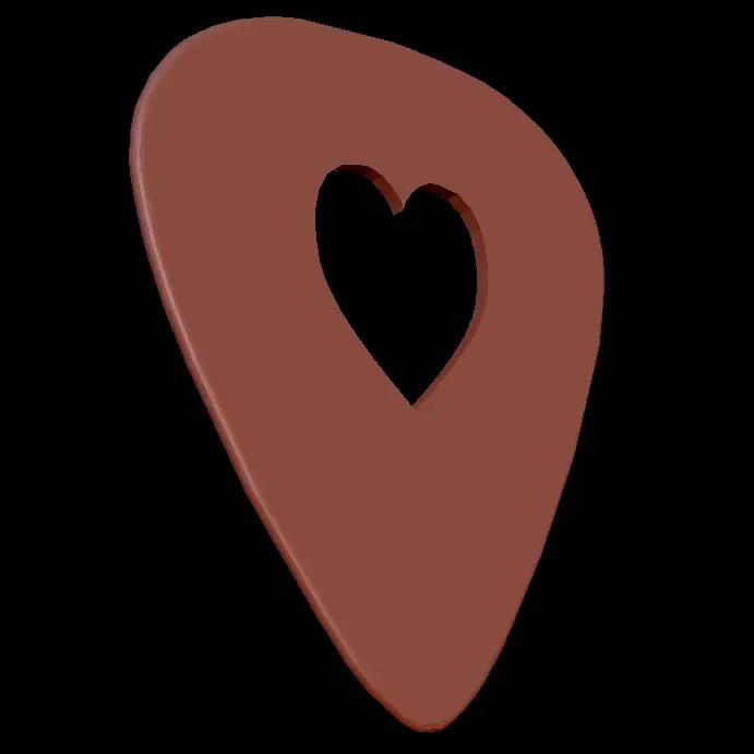 Heart Guitar pick (quick calibration test)
