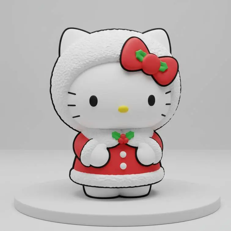 3D Printer Files | 3MF File | A Christmas Hello Kitty | Creality Cloud