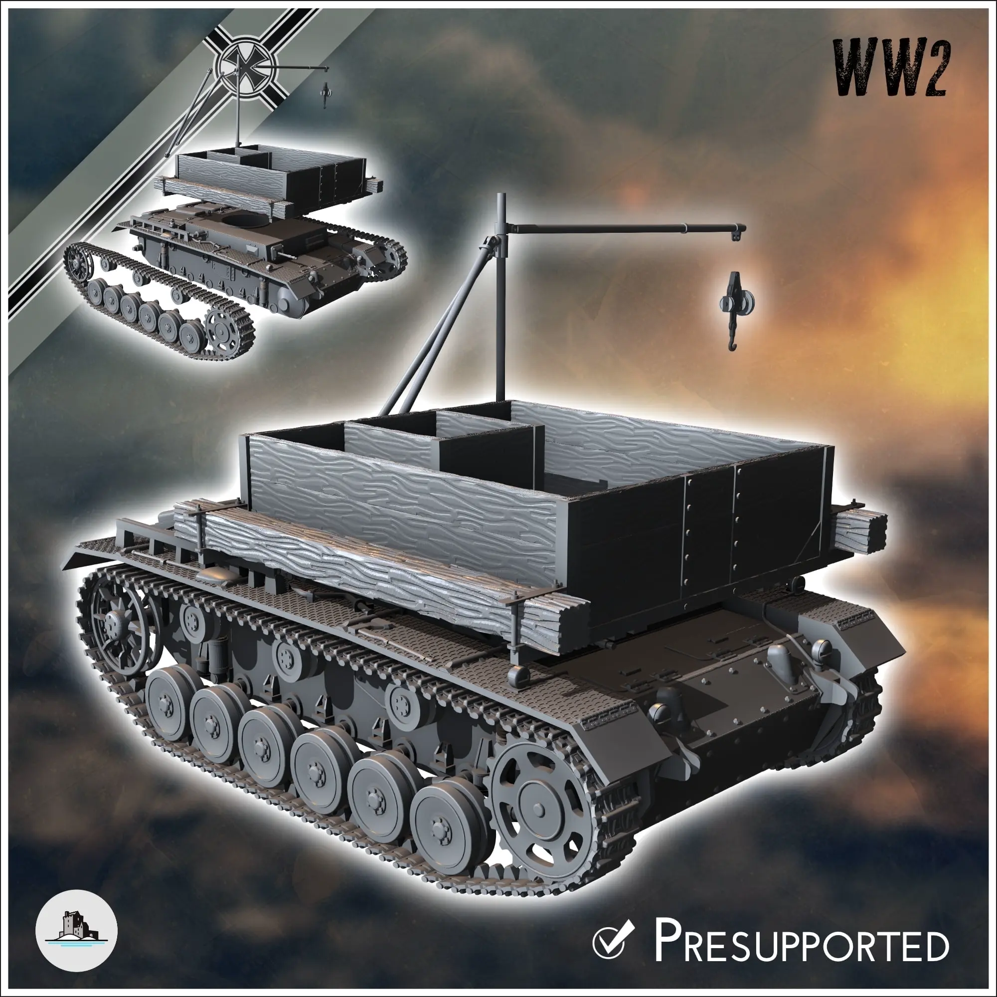 Deutsche WW2 Fahrzeuge Pack Nr. 3 (Panzer III und Varianten) - w