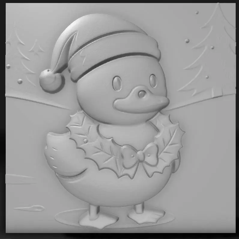 duck with Christmas wreath 2