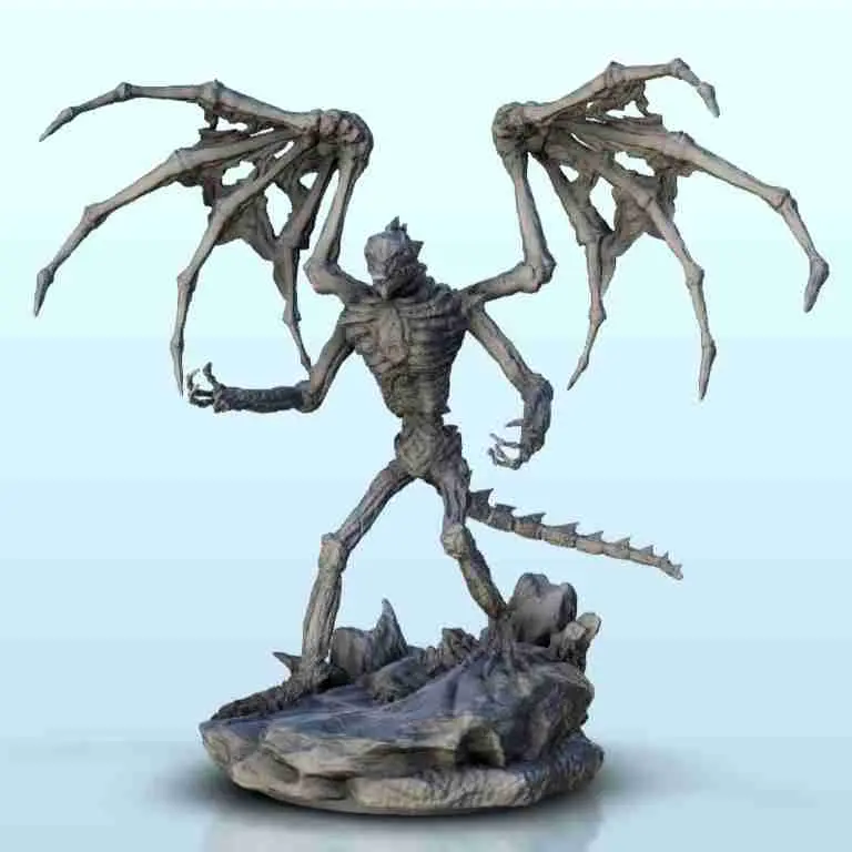 Lord skeleton with wings - figure dark miniatures warhammer | 3D models ...