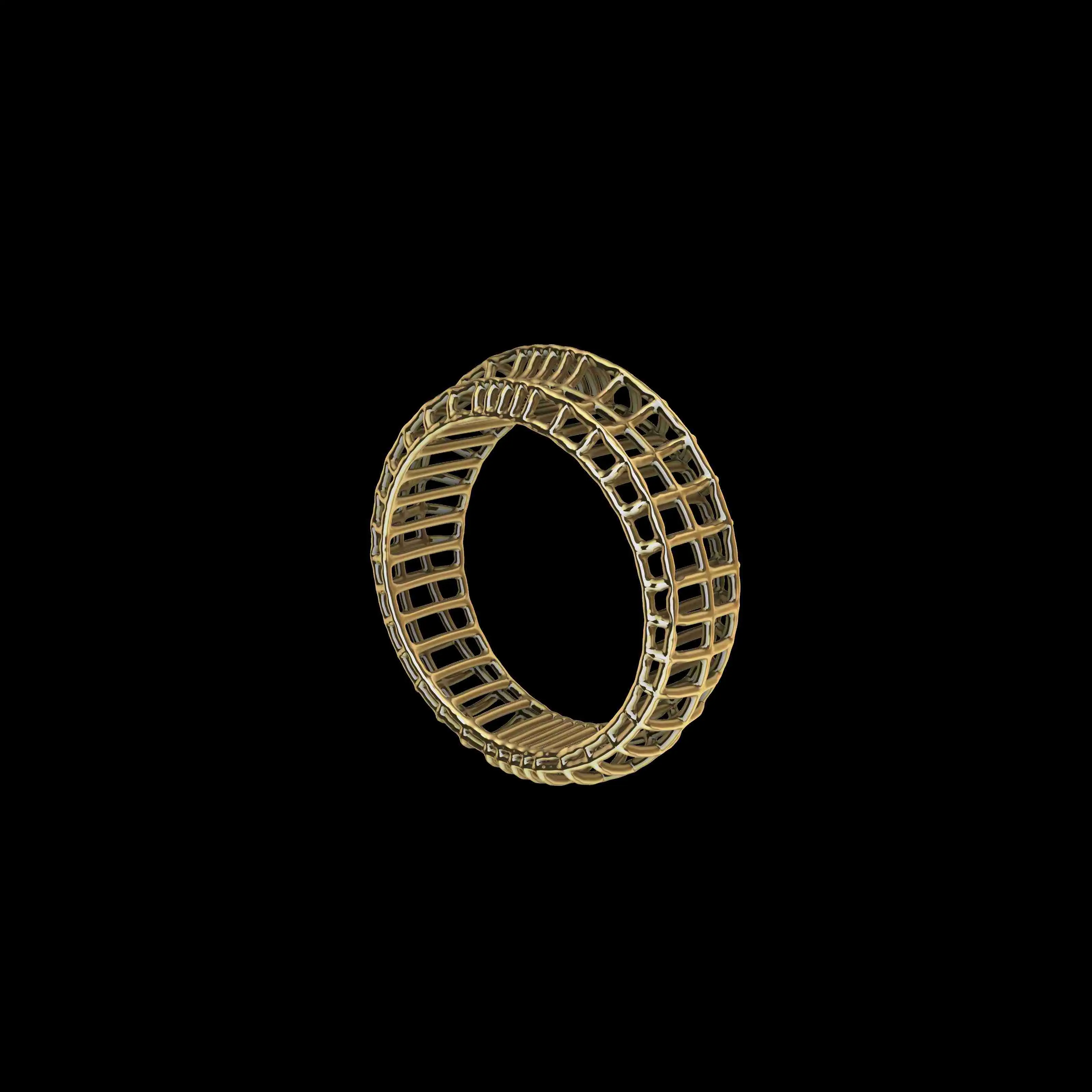 Art Deco Jali Ring 3d Model
