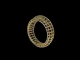 Art Deco Jali Ring 3d Model-3