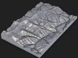 Mountain Ridge Topographic Relief Map – 3D Printable STL-5