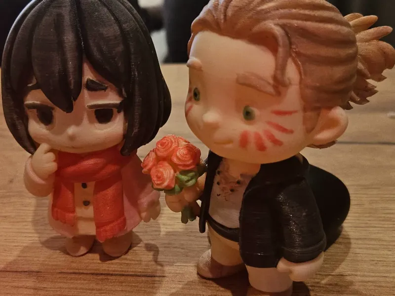 Mikasa and Eren